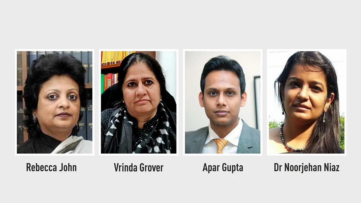 Rebecca John, Vrinda Grover, Apar Gupta and Dr Noorjehan Niaz