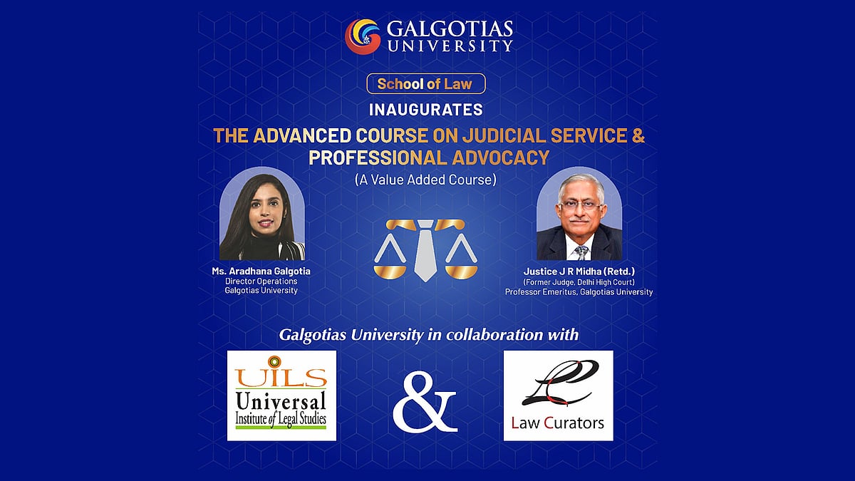 Galgotias University inaugurates its Advanced Course on Judicial Service & Professional Advocacy [Press Release] - Vimarsana News