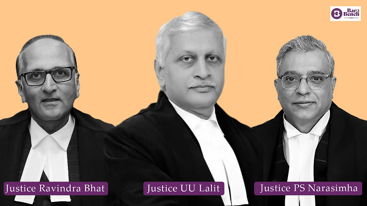 Justice UU lalit, Justice Ravindra bhat and Justice PS Narasimha