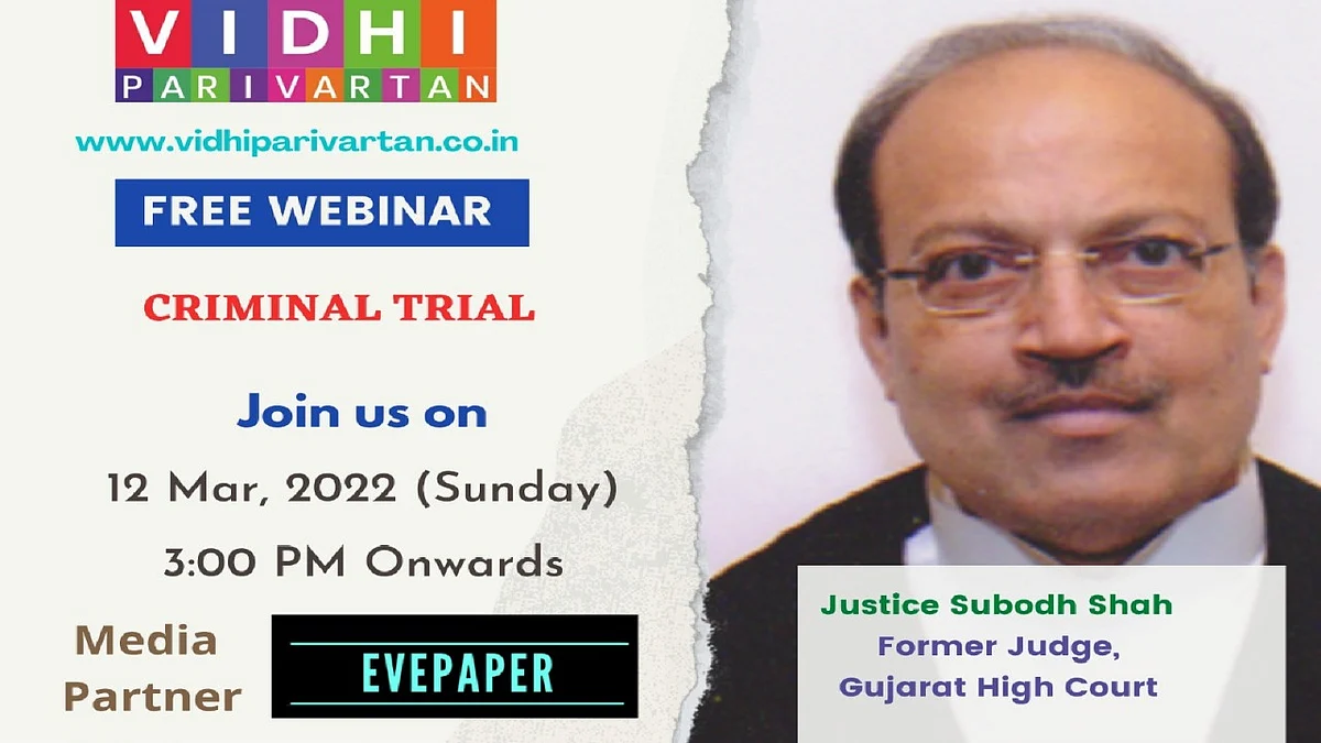Webinar on "Criminal Trial" by Vidhi Parivartan