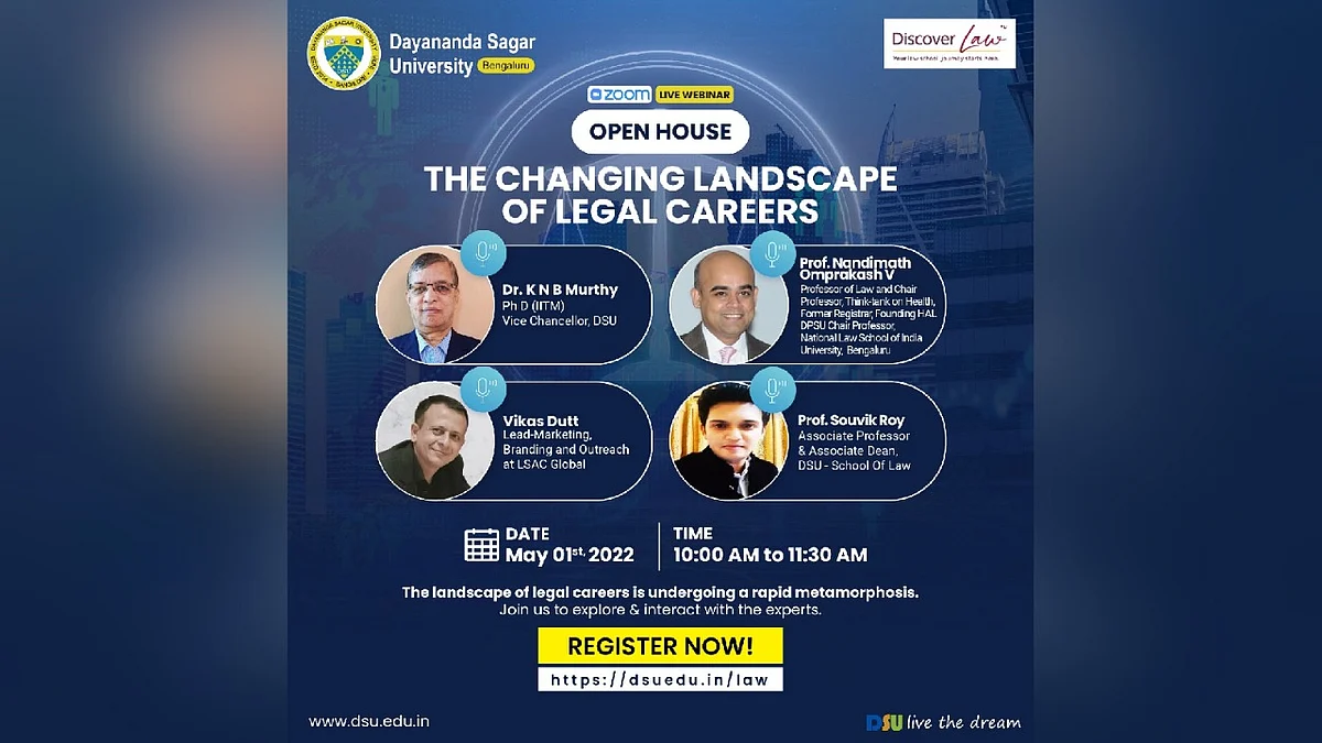 Webinar on "Changing Landscape of Legal Careers" by DSU-School of Law (Register Now)
