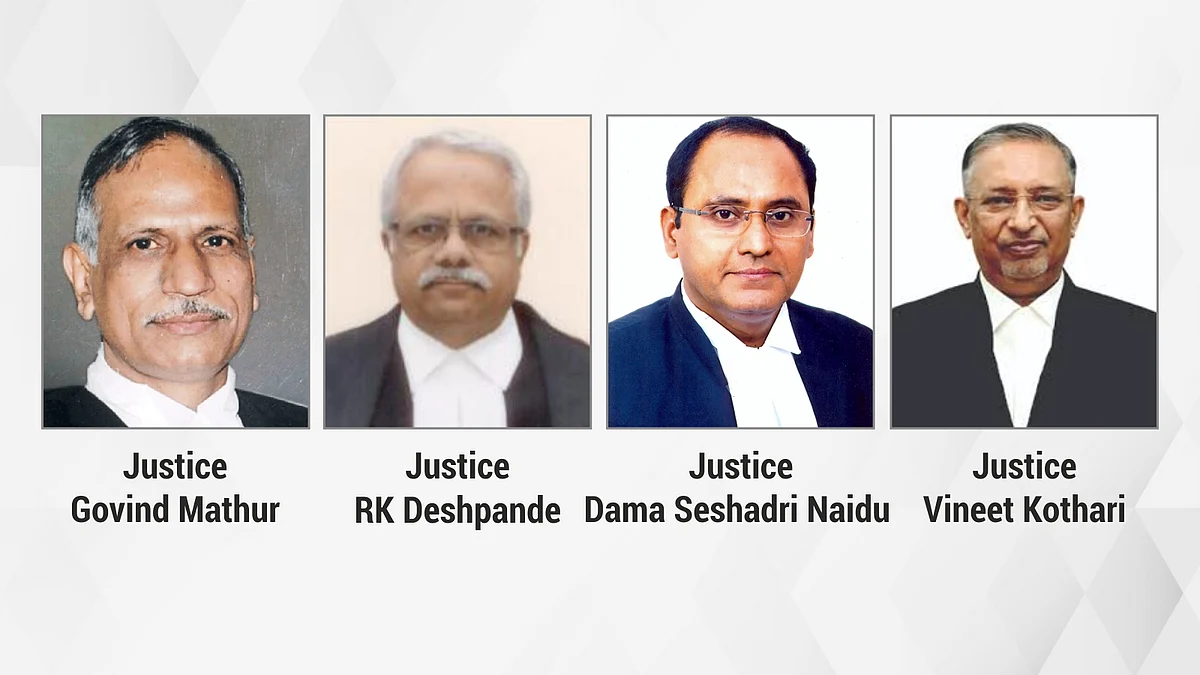 Justices Govind Mathur, Ravi K Deshpande, Dama Seshadri Naidu, Vineet Kothari