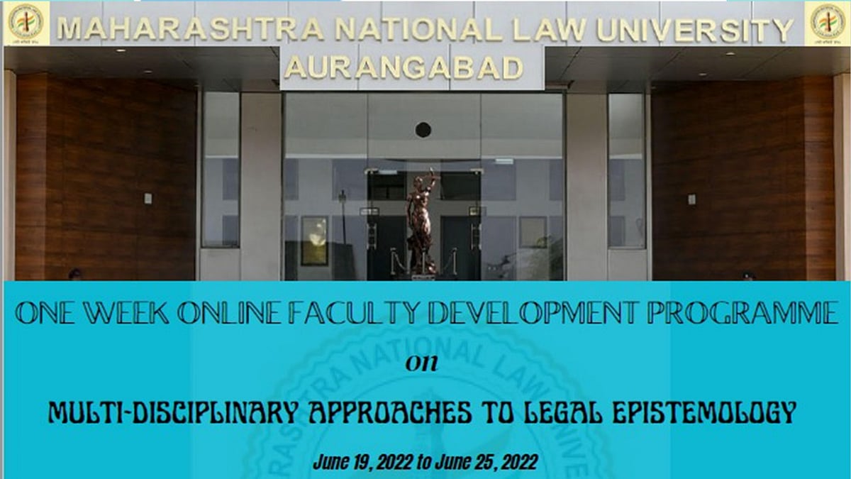 One week online faculty development programme by MNLU, Aurangabad - Vimarsana News