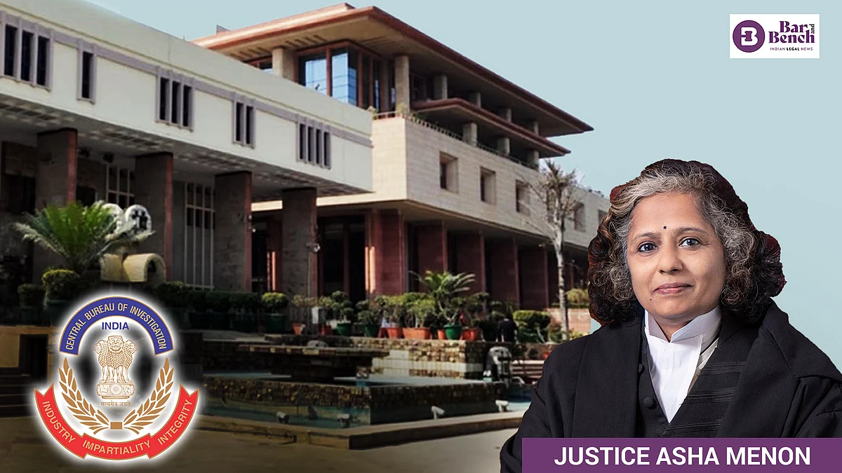 Justice Asha Menon, Delhi High Court and CBI logo