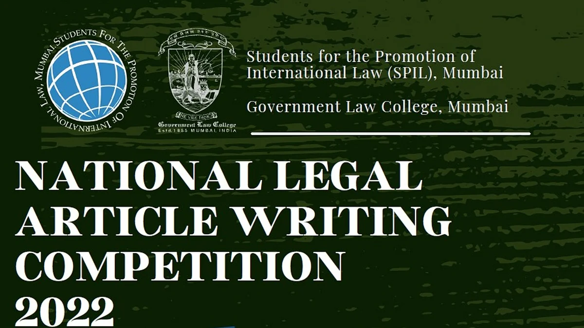 National Article Writing Competition by SPIL, Government Law College, Mumbai (Submit by 25 Oct)