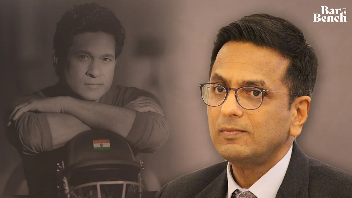 CJI Chandrachud and Sachin Tendulkar