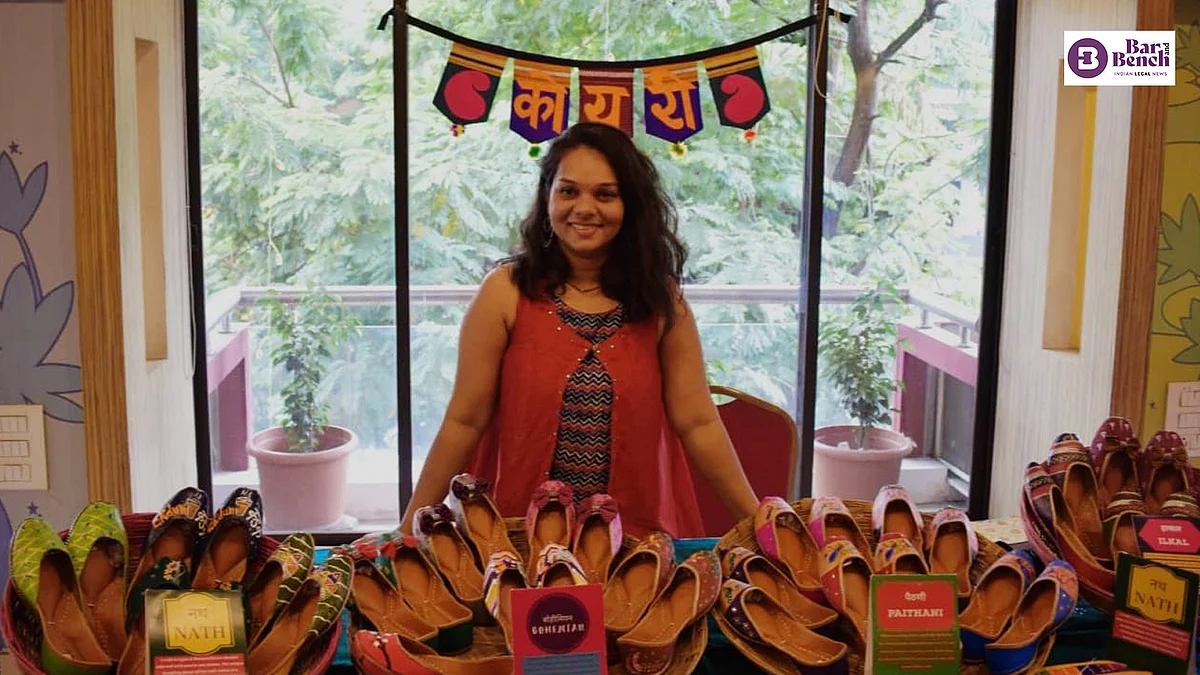 Mayuree Pethkar with her hand painted footwear - Koyree