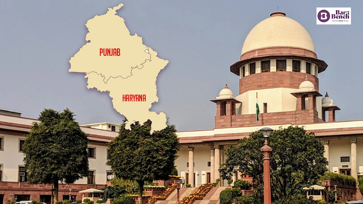 Supreme Court with Punjab and Haryana Map