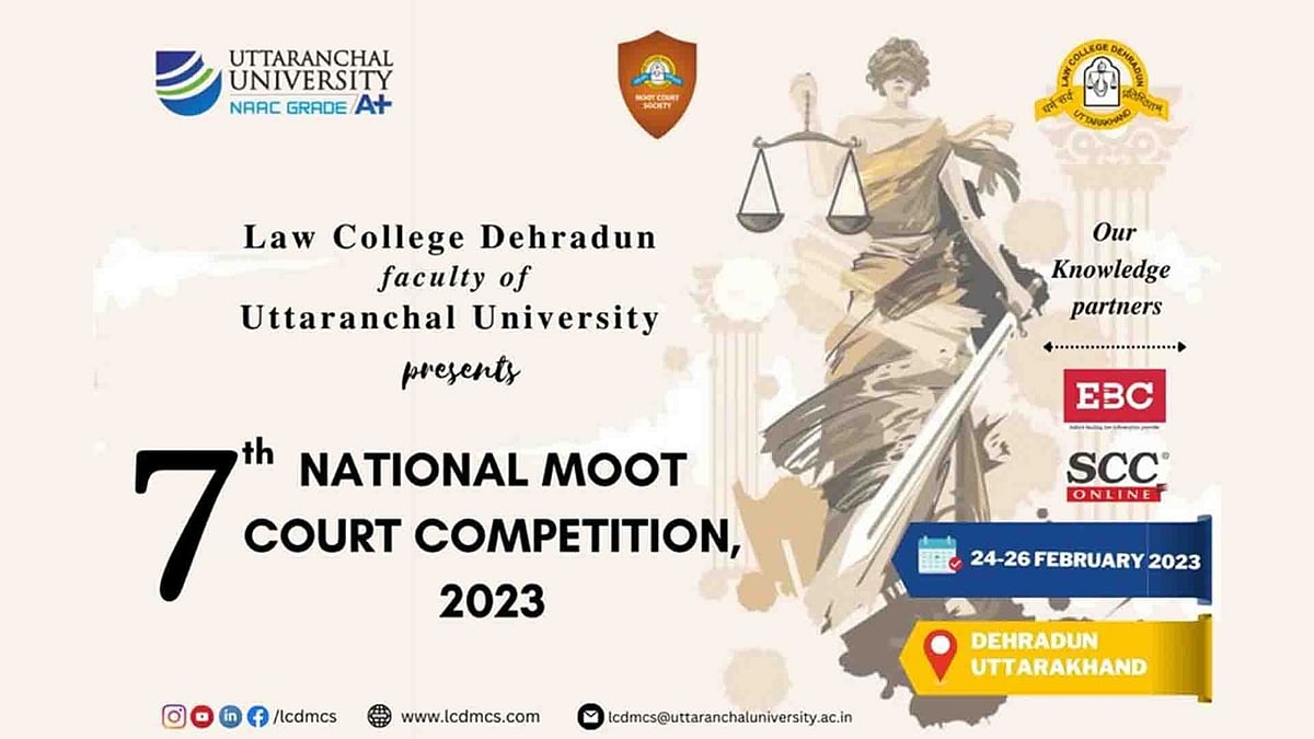Seventh National Moot Court Competition by Law College Dehradun (Prizes Worth ₹1 Lakh) - Vimarsana News