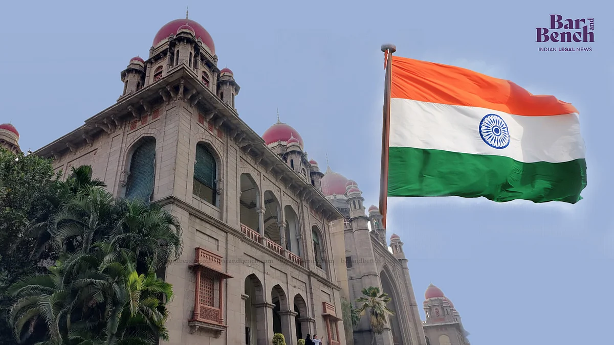 Telangana High Court and Indian flag