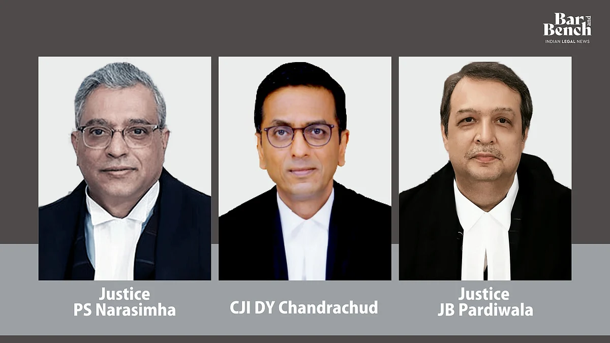 CJI DY Chandrachud, Justice PS Narasimha and Justice JB Pardiwala