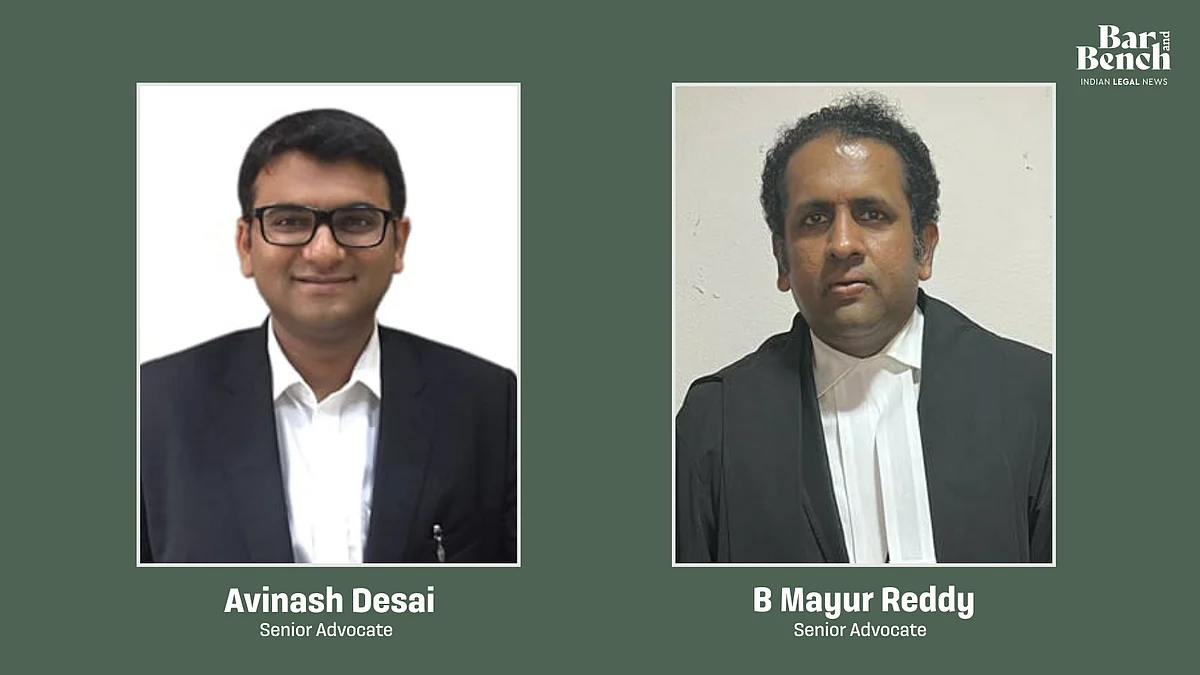 Senior Advocate Avinash Desai, Senior Advocate B Mayur Reddy