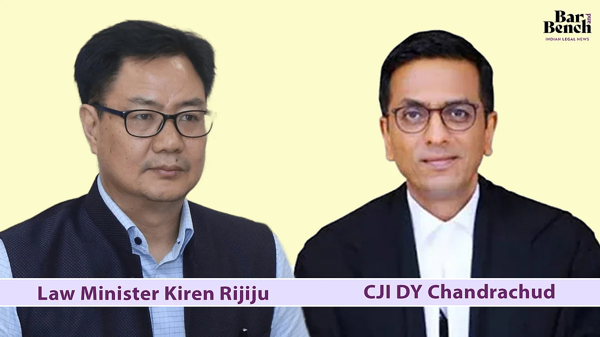 Law Minister Kiren Rijiju and CJI DY Chandrachud