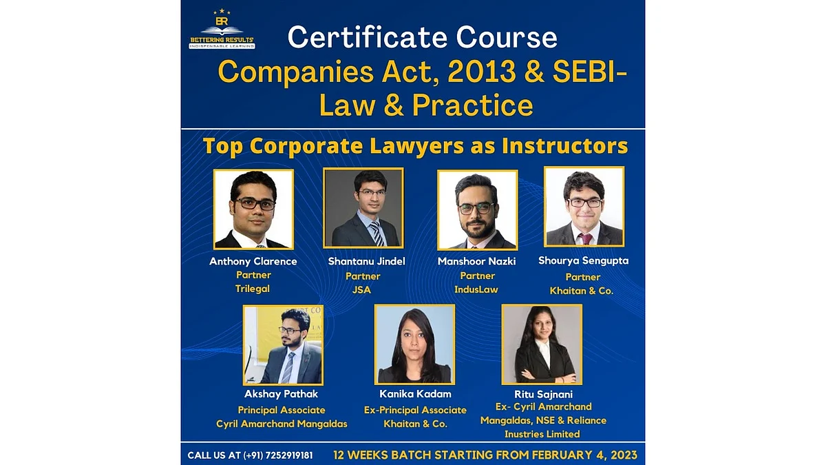 Bettering Results - Learn Companies Act, 2013 & SEBI laws