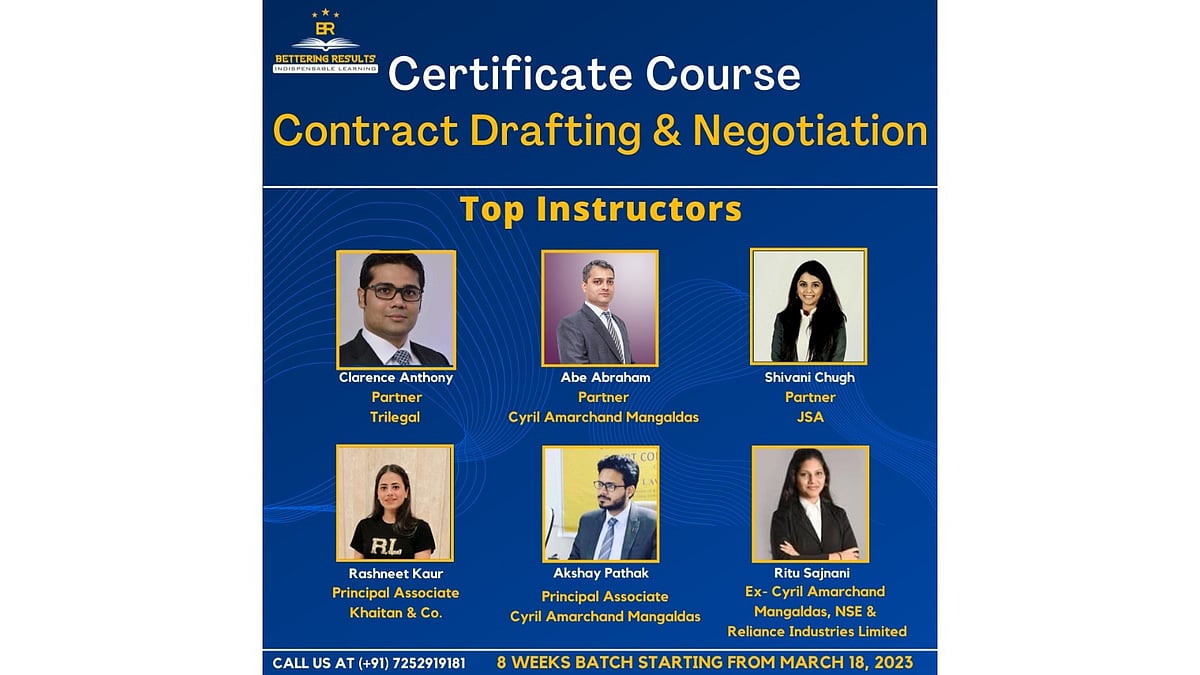 Learn Contract Drafting & Negotiation from Top Law Firm Partners: Register Now - Vimarsana News