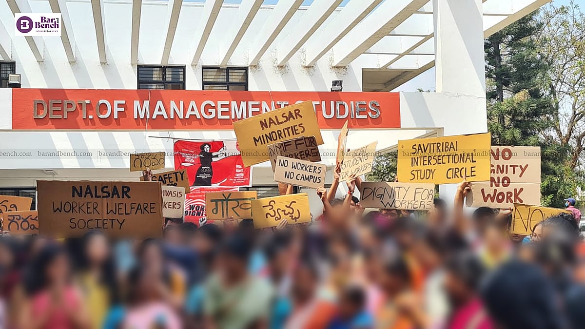 NALSAR Workers' Welfare Society alleges wage theft, poor working conditions of contract labourers on campus - Vimarsana News