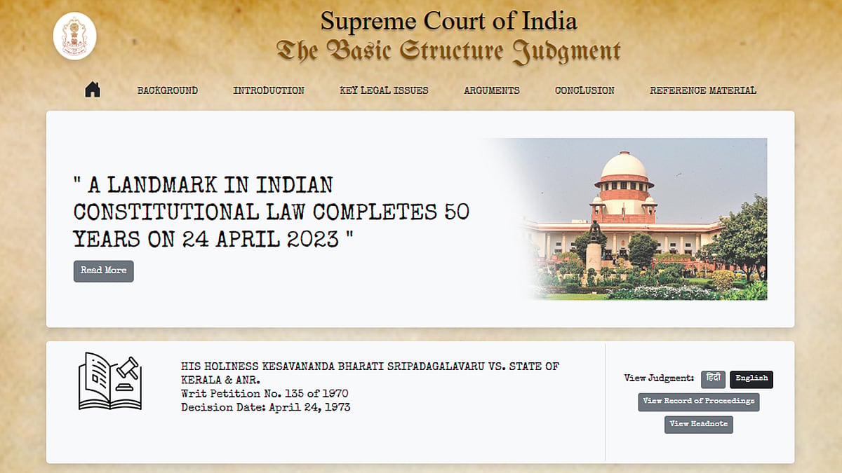 Golden Jubilee of Kesavananda Bharati judgment: Supreme Court launches dedicated webpage on judgment to help with law research - Vimarsana News