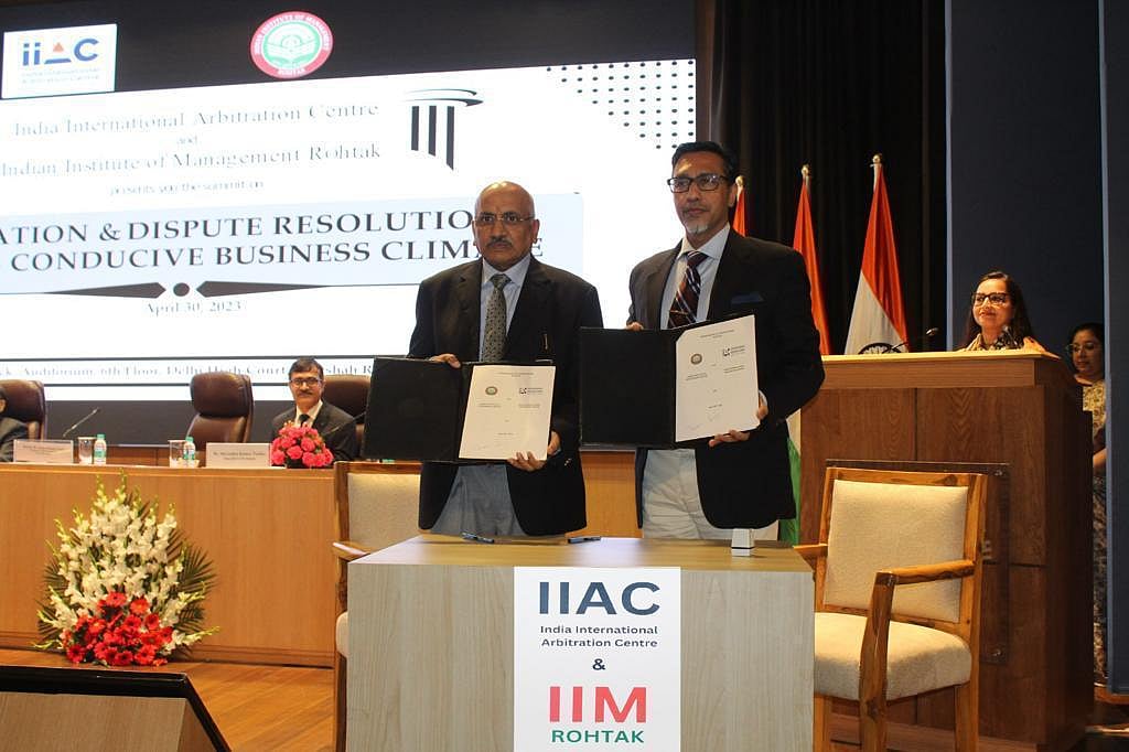 IIAC and IIM Rohtak organize Joint Summit on Arbitration & Dispute Resolution: Creating Conducive Business Climate - Vimarsana News