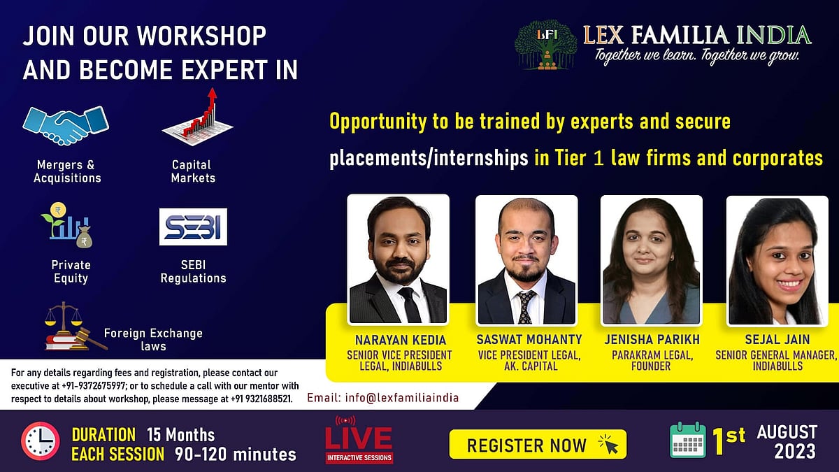 From Knowledge To Placement: Empowering Success In Securities And Corporate Laws At Tier 1 Law Firms: Enroll Now! - Vimarsana News