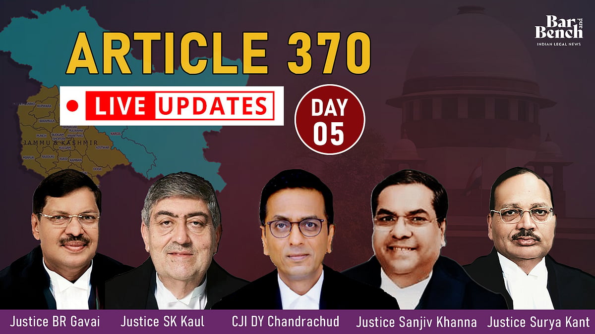 Abrogation of Article 370: LIVE UPDATES from Supreme Court [Day 5] - Vimarsana News