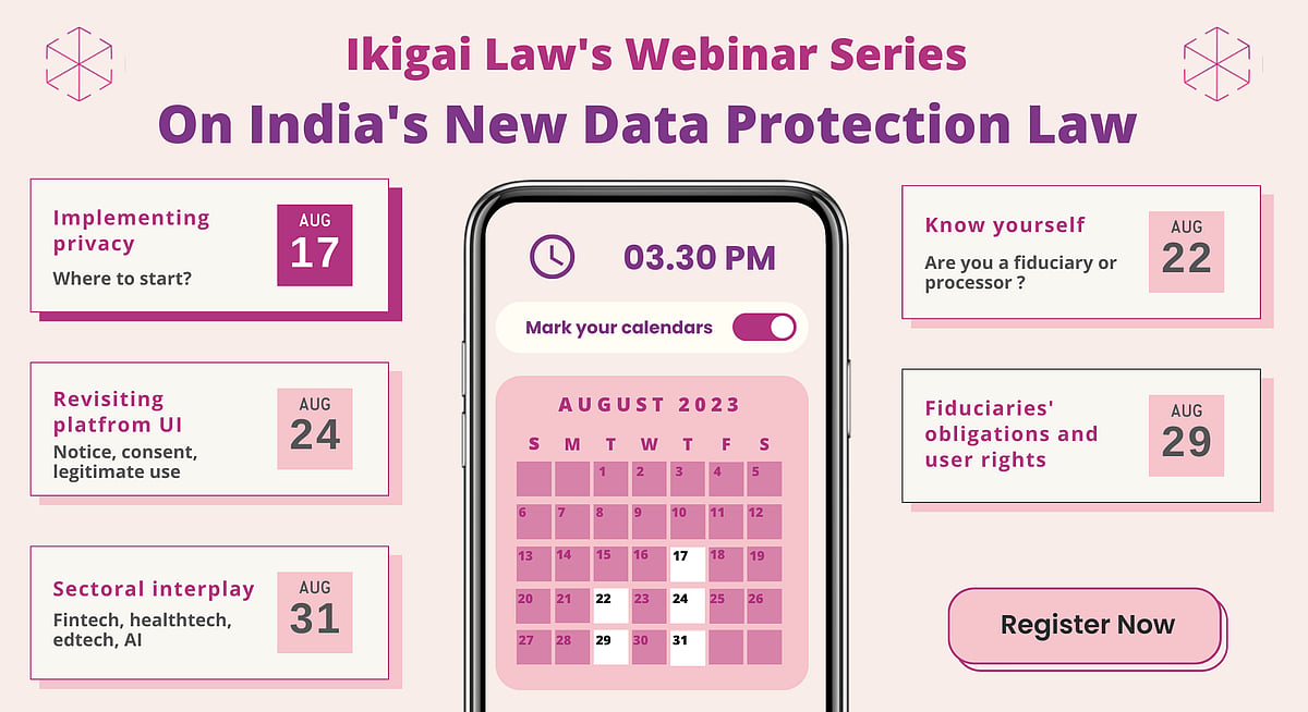 Ikigai Law to host Webinars on India's New Data Protection Act - Vimarsana News