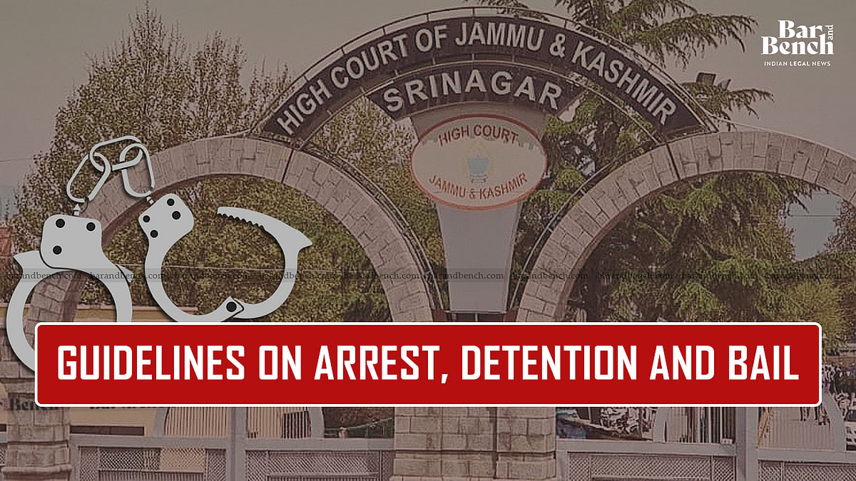 Jammu & Kashmir High Court frames guidelines curb unnecessary arrests no automatic arrest Section 498A - Vimarsana News