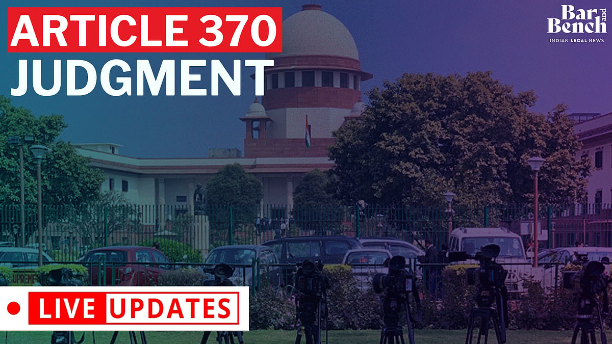 Article 370 judgment: LIVE UPDATES from Supreme Court - Vimarsana News