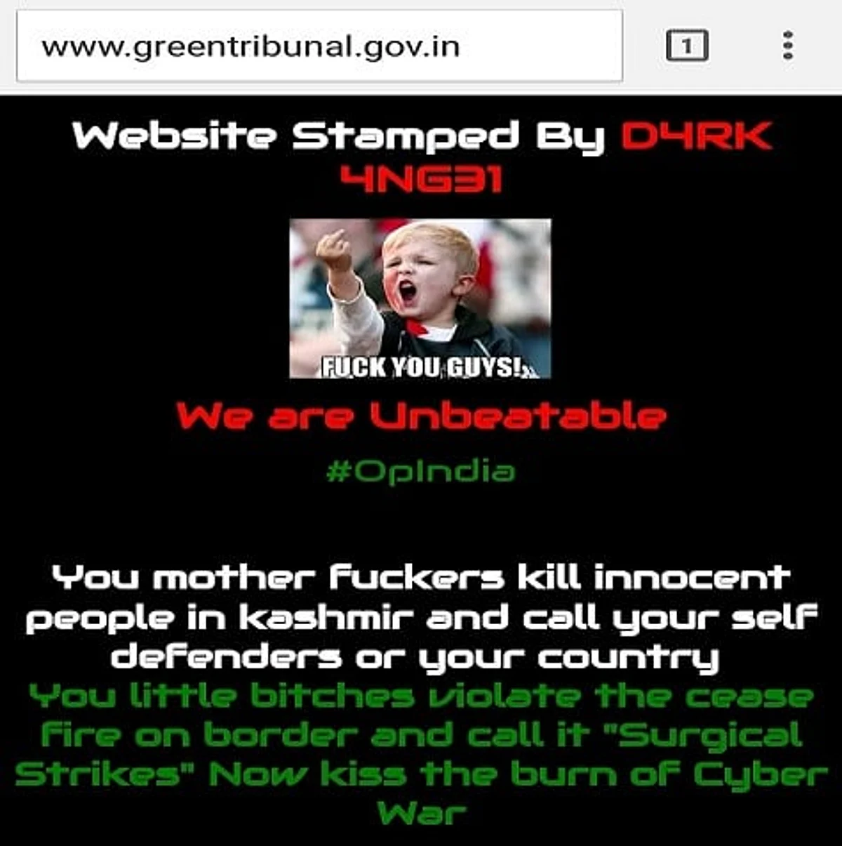 It is cyber war; National Green Tribunal website hacked