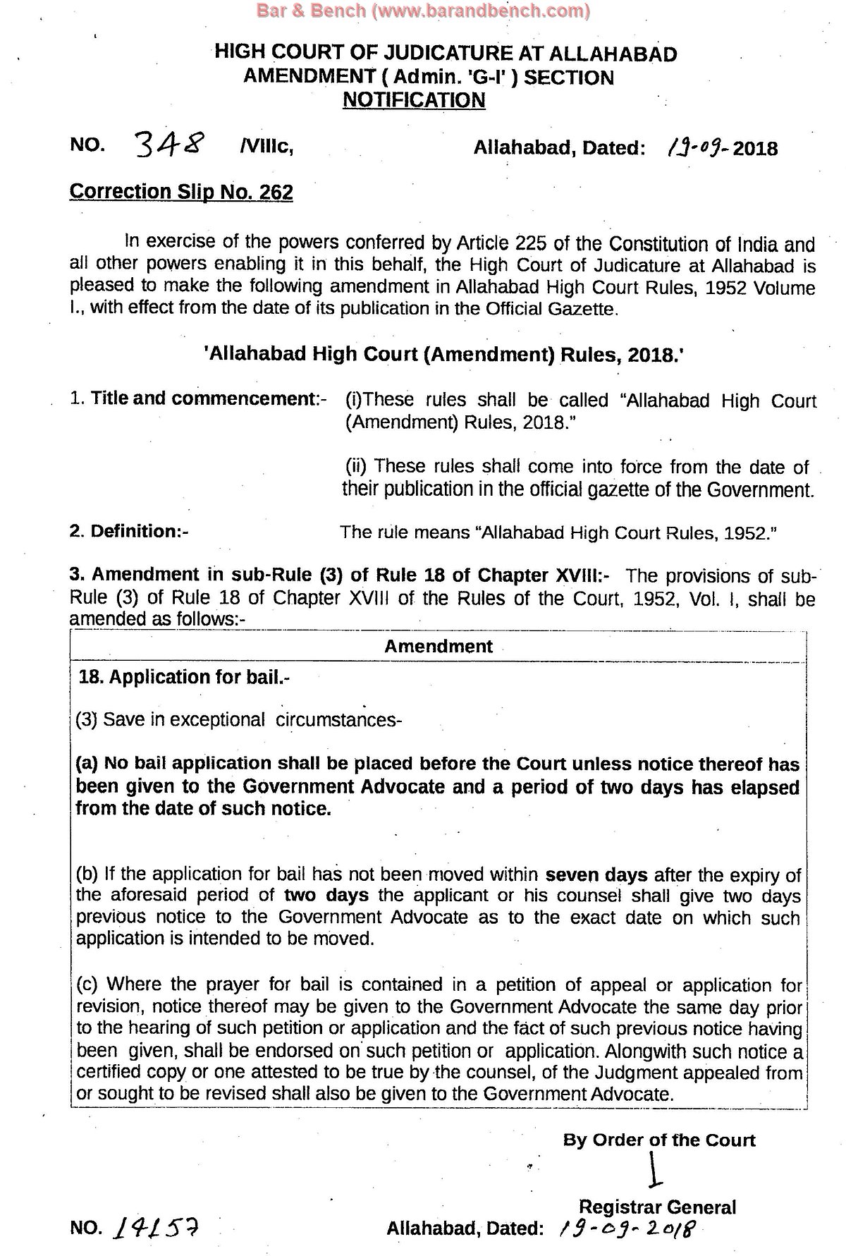 Relief for arrestees as Allahabad High Court amends 10day bail rule