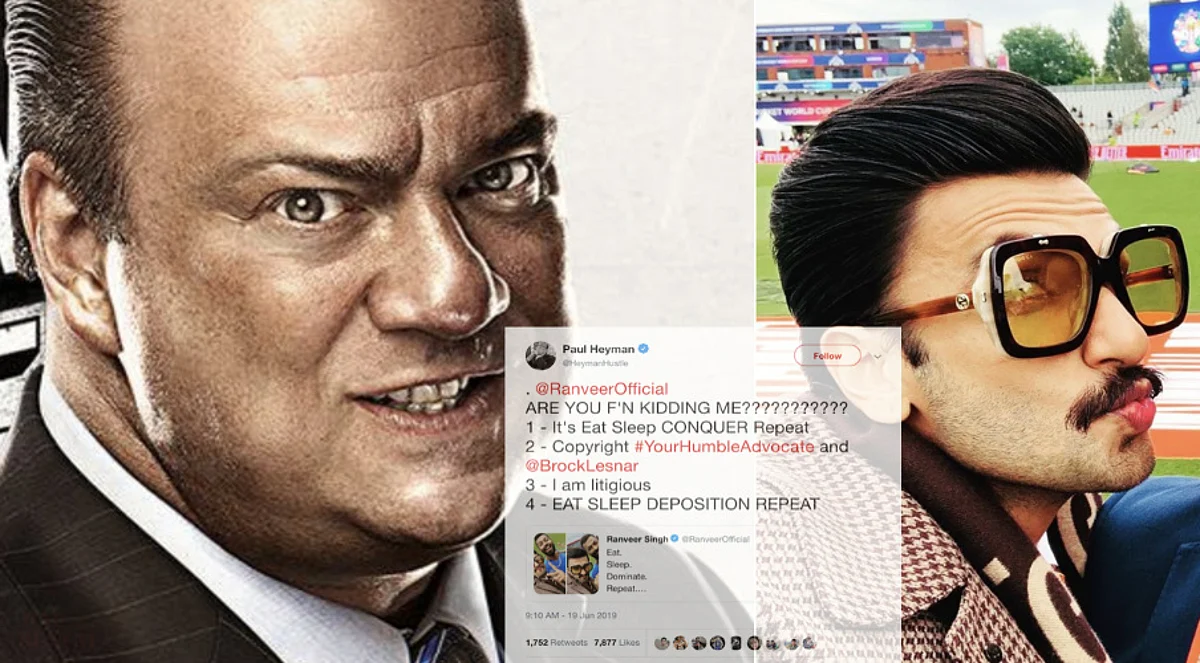 Why WWE wrestler Brock Lesnar’s #Advocate, Paul Heyman has served notice on Ranveer Singh