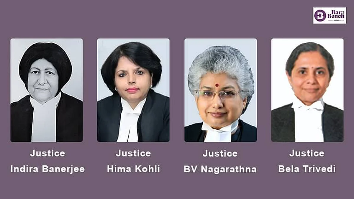 Justices Indira Banerjee, Hima Kohli, BV Nagarathna and Bela Trivedi