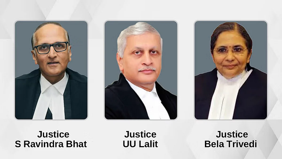 Justice S Ravindra Bhat, Justice UU Lalit, and Justice Bela Trivedi