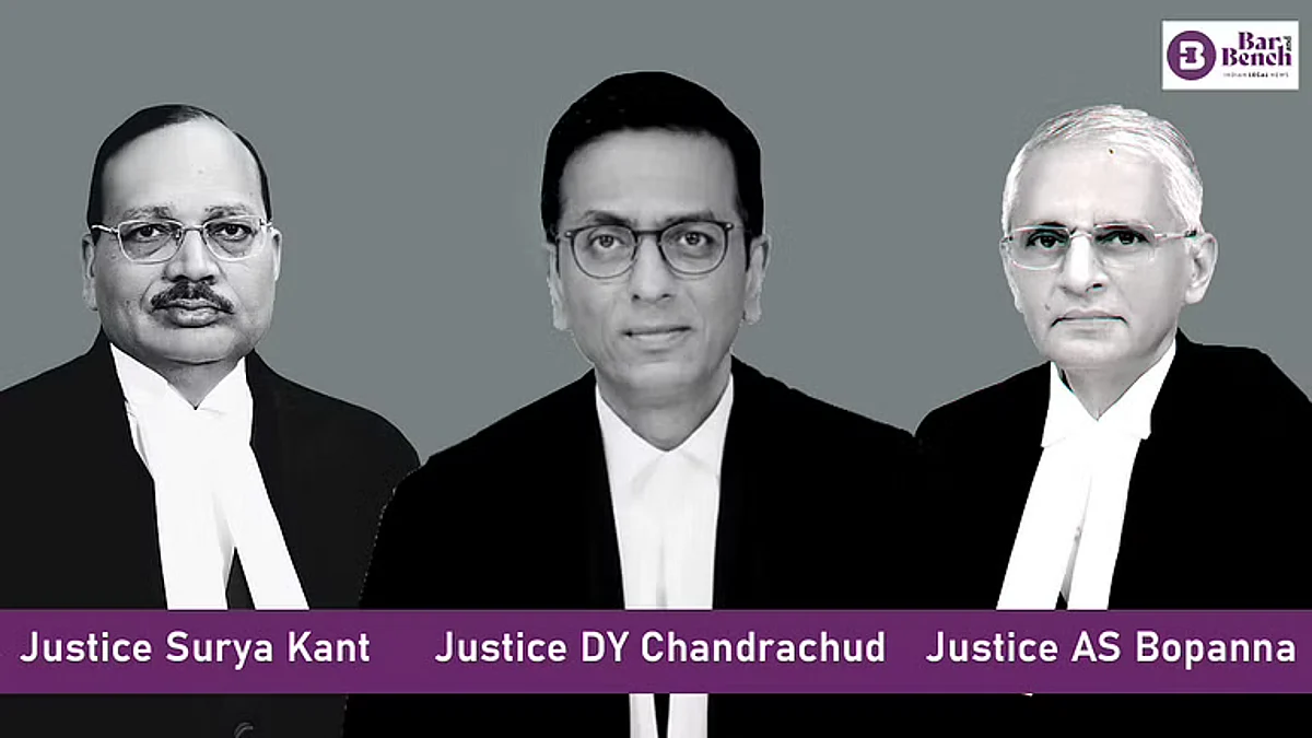 Justices DY Chandrachud, Surya Kant and AS Bopanna