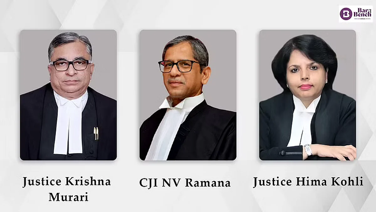 Justice Krishna Murari, CJI NV Ramana and Justice Hima Kohli