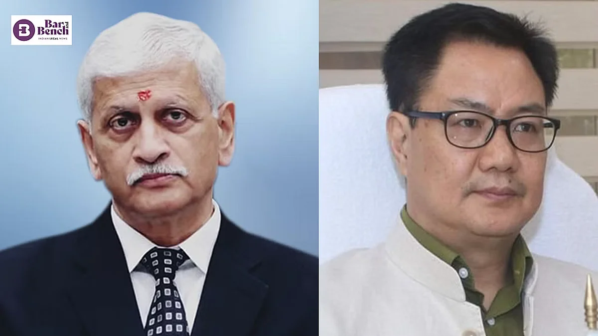 CJI UU Lalit and Law Minister Kiren Rijiju