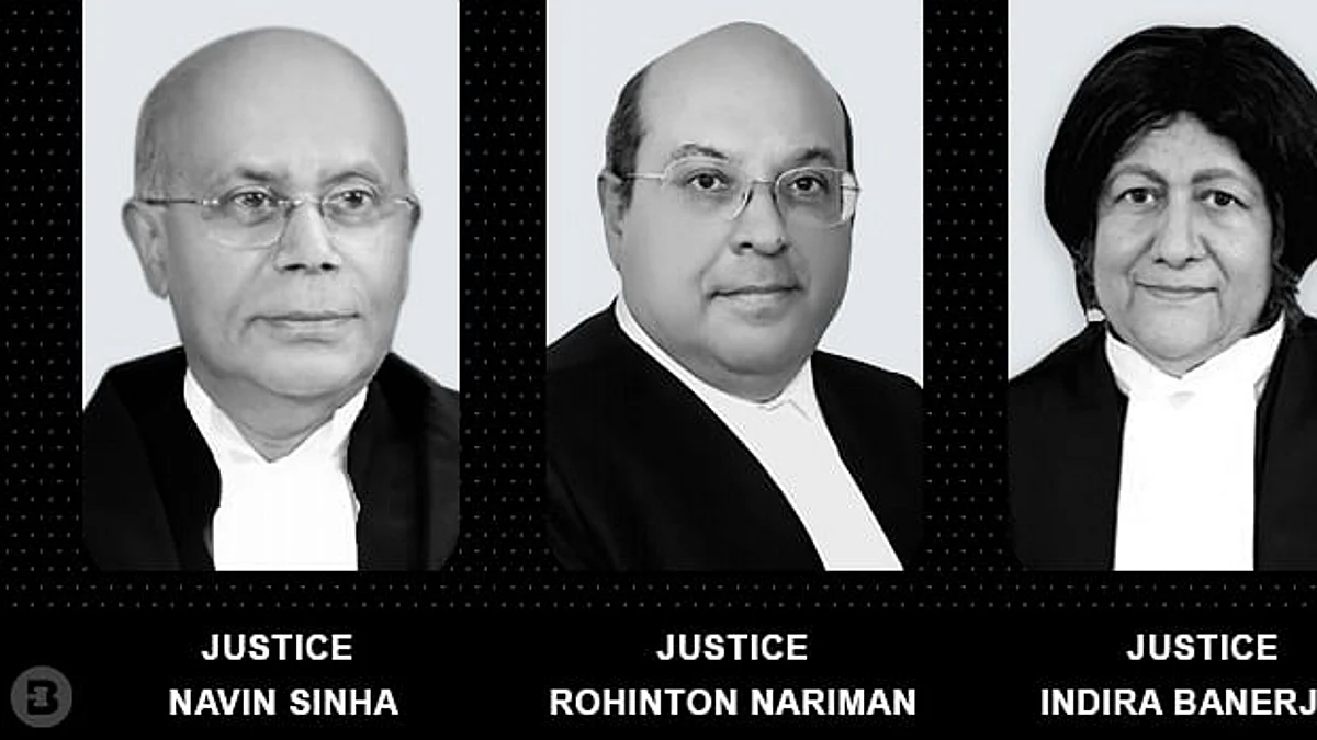 Navin Sinha Rohinton Nariman and Indira Banerjee