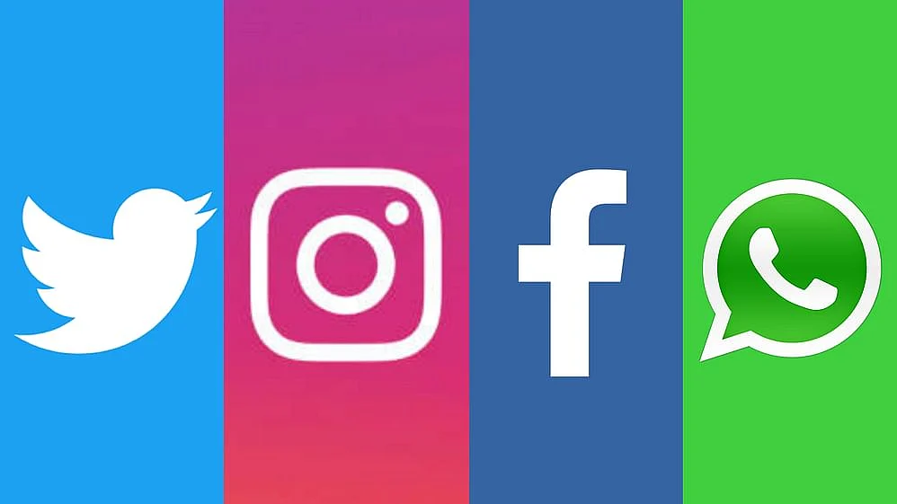 Twitter, Instagram, Facebook, Whatsapp