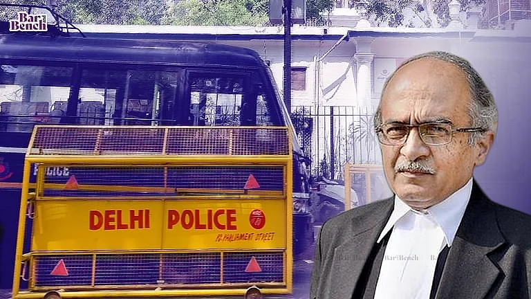 Delhi Police, Prashant Bhushan
