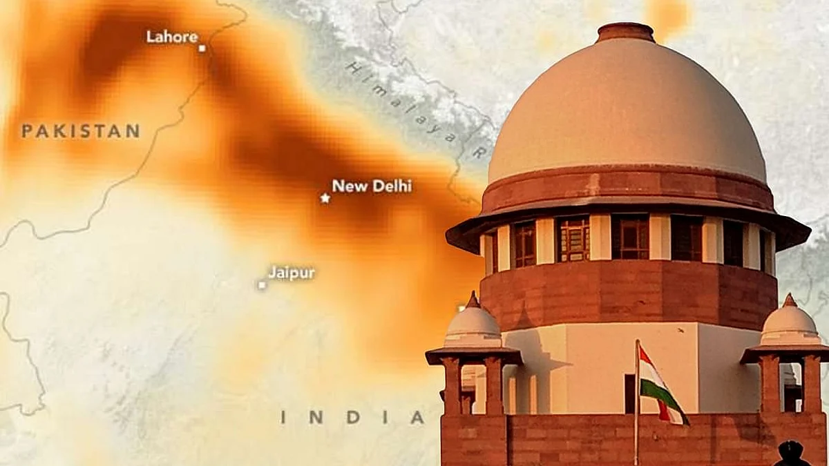 Satellite Image of India and Pakistan (pollution) and Supreme Court