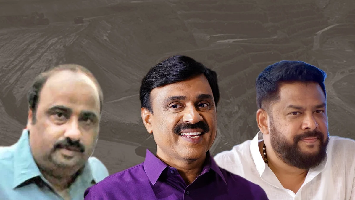 MLA B Nagendra, Gali Janardana Reddy and B V Srinivasa Reddy