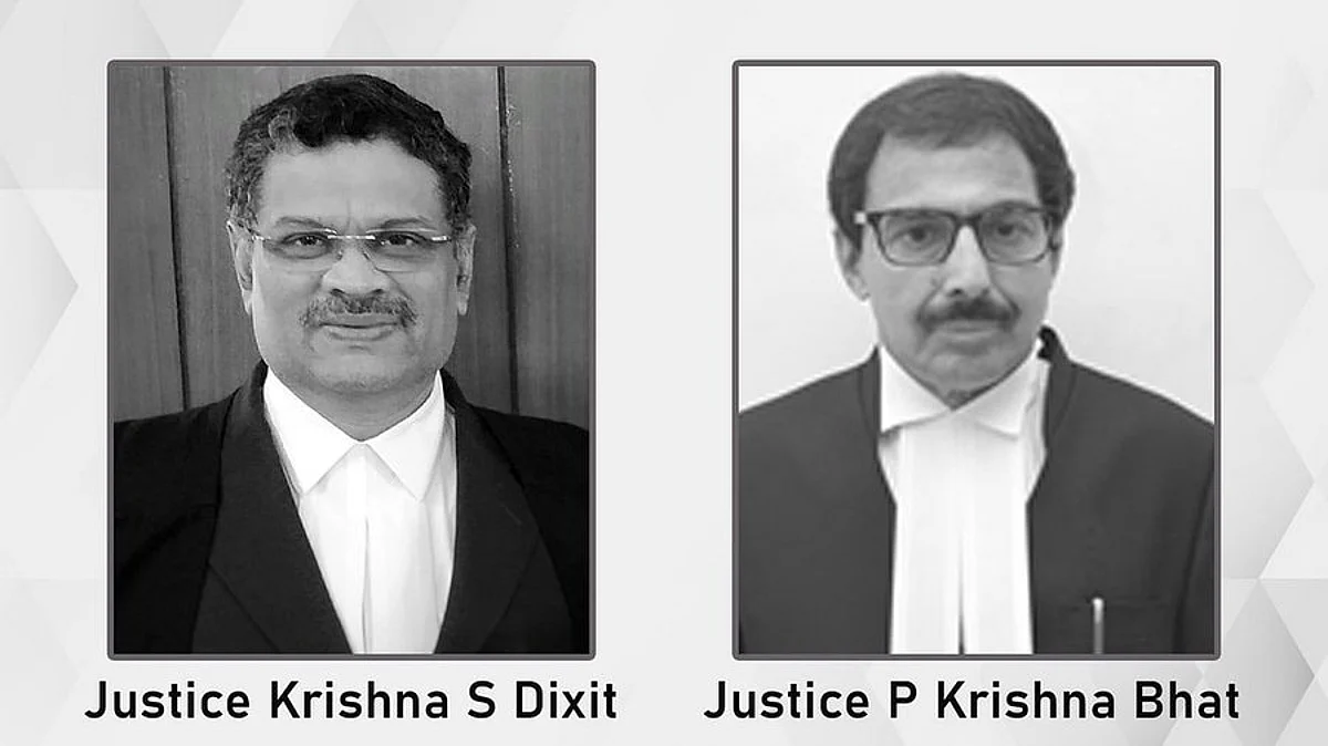 Justice Krishna S Dixit and Justice P Krishna Bhat