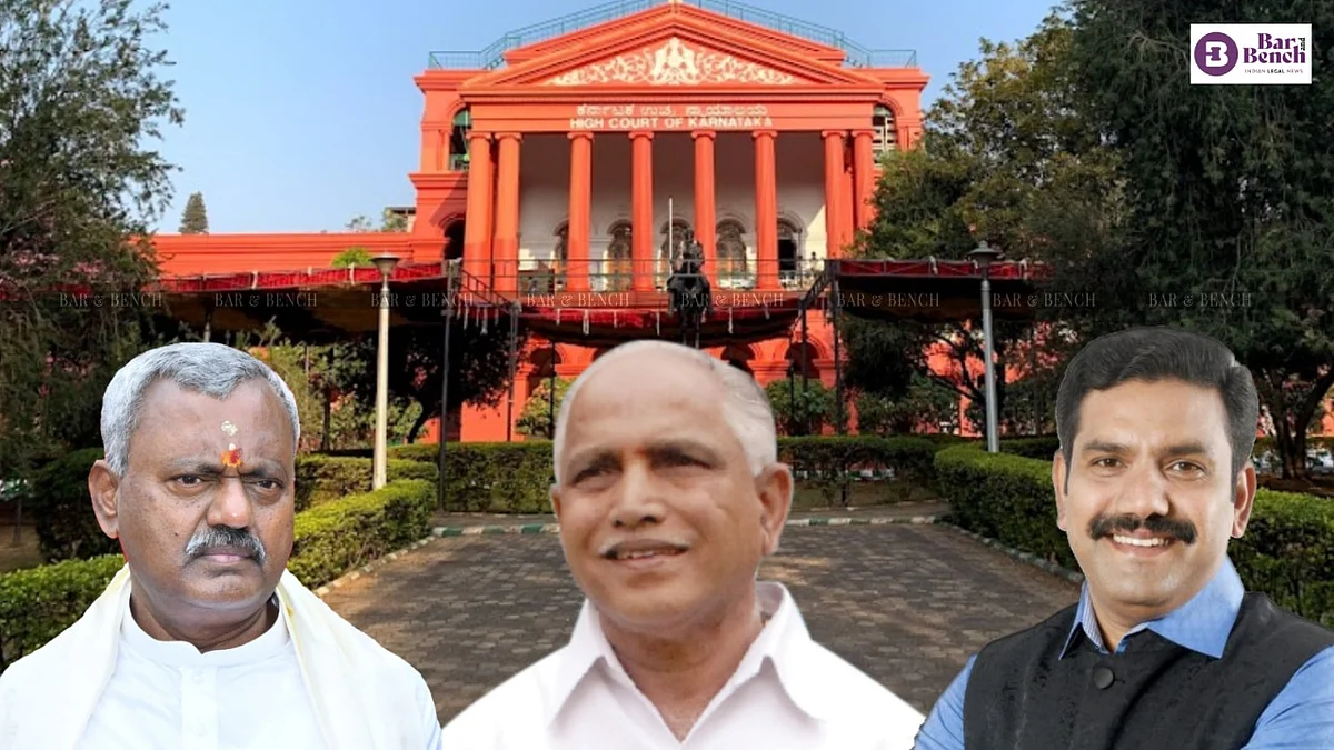 Karnataka HC, B S Yediyurappa, Minister S T Somashekhar and B Y Vijayendra