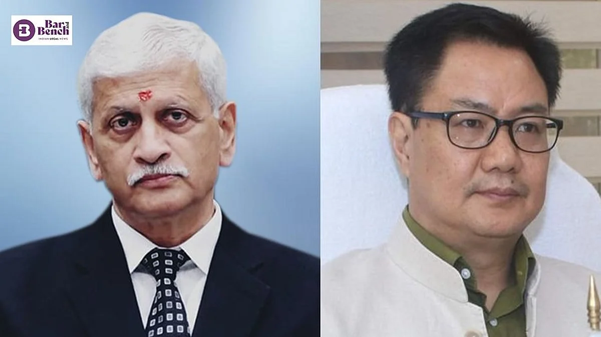 CJI UU Lalit and Law Minister Kiren Rijiju