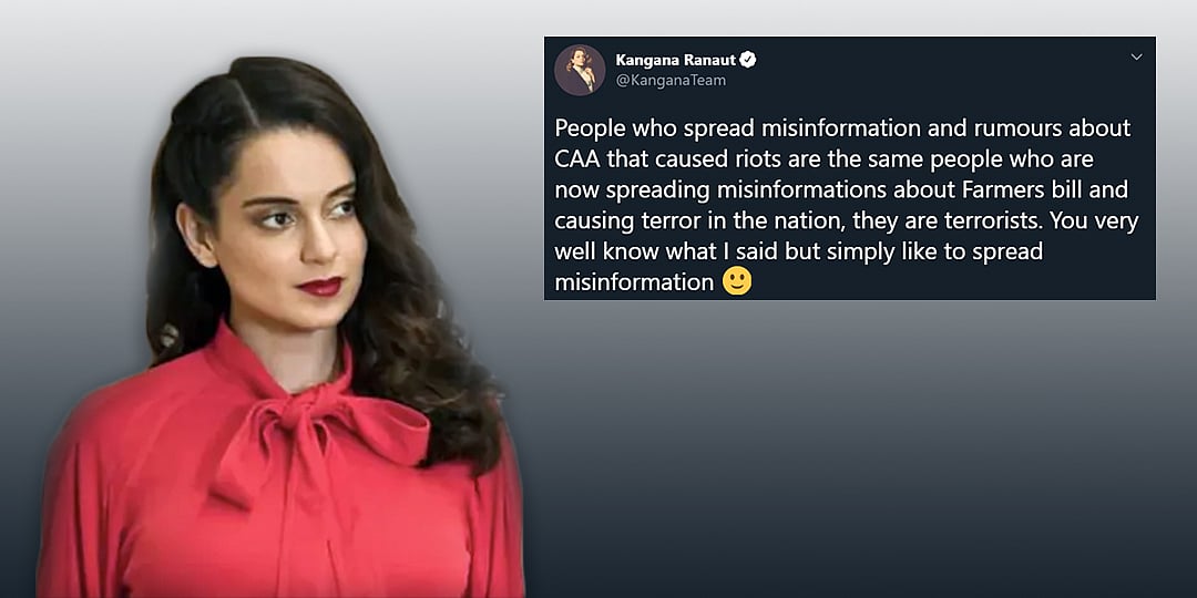 Breaking: After Court order, Karnataka Police registers FIR against Kangana Ranaut for tweet on protests against