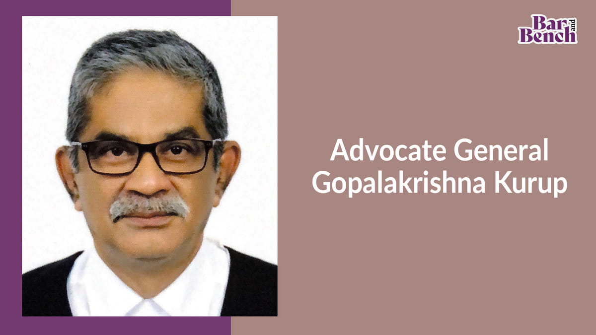 Senior Advocate Gopalakrishna Kurup To Be New Advocate General Of Kerala Senior Advocate Gopalakrishna Kurup To Be New Advocate General Of Kerala