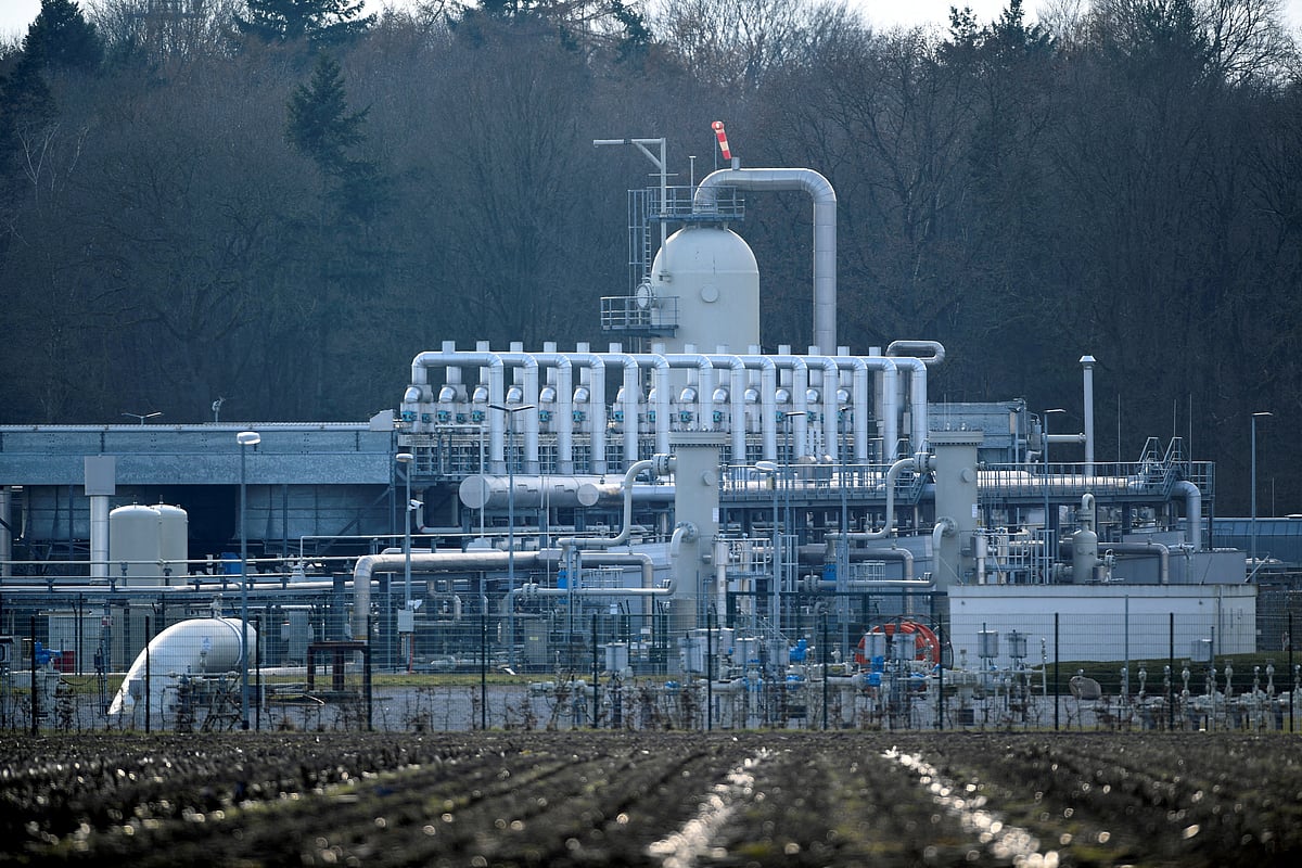 The Astora natural gas depot, which is the largest natural gas storage in Western Europe, is pictured in Rehden, Germany, March 16, 2022. Astora is part of the Gazprom Germania Group. 