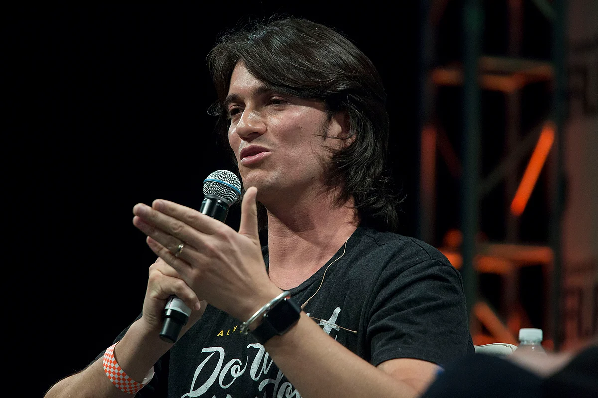 Adam Neumann, co-founder and chief executive officer of WeWork, the world’s largest co-working startup (Photographer: Michael Nagle/Bloomberg)