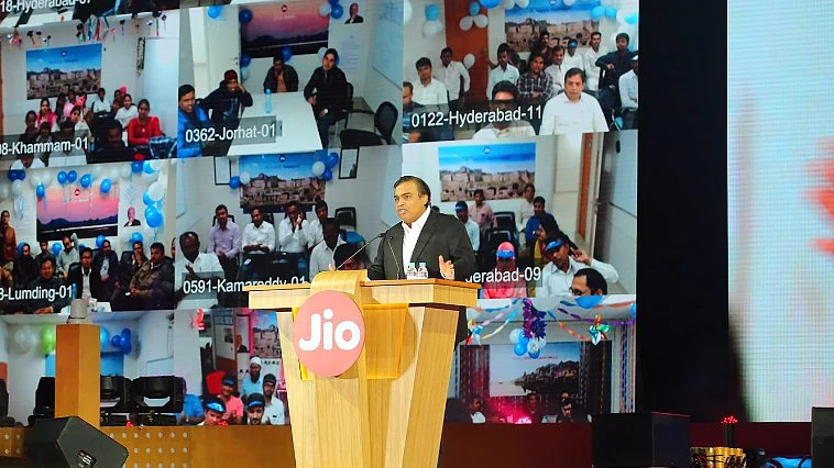 Mukesh Ambani, Chairman and MD, RIL, at the Reliance Jio launch. (Photo Courtesy: Reliance)