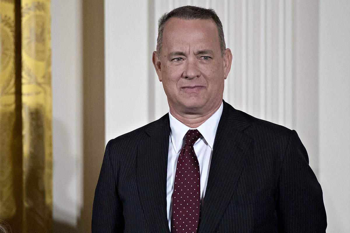 Actor Tom Hanks arrives to a Presidential Medal of Freedom ceremony in the East Room of the White House in Washington. (Photographer: Andrew Harrer/Bloomberg)