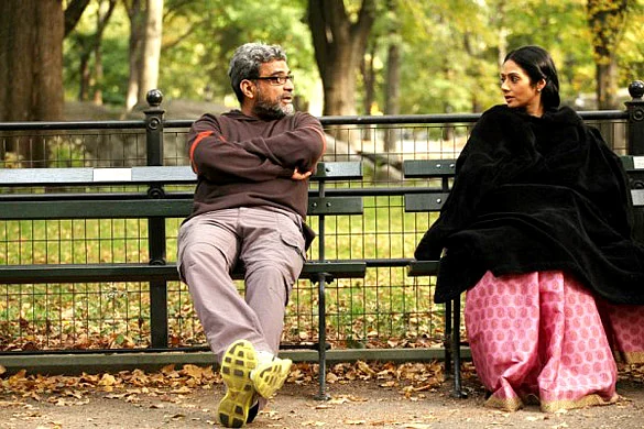 Film producer R Balki with actress Sridevi on sets of the film English Vinglish. (Image: Wikimedia Commons)